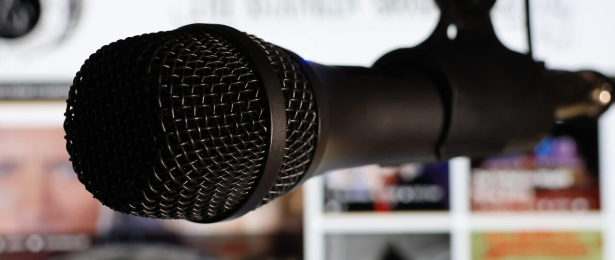 close up shot of a microphone